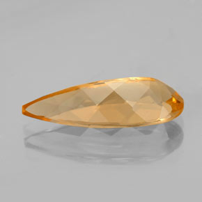 Topázio imperial laranja natural 4,14ct, formato de pêra, VVS