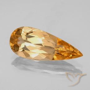 Topázio Imperial laranja tigre Natural 3.79ct, Formato de pêra, VVS-VS