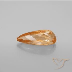 Topázio Imperial Laranja Médio Natural 5.55ct, Formato de pêra, VVS