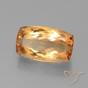 Topázio Imperial Laranja Intenso Natural 6.29ct, Almofada, VVS