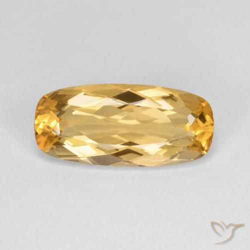 3.96ct Natural Laranja Dourada Topázio Imperial, Almofada, VVS