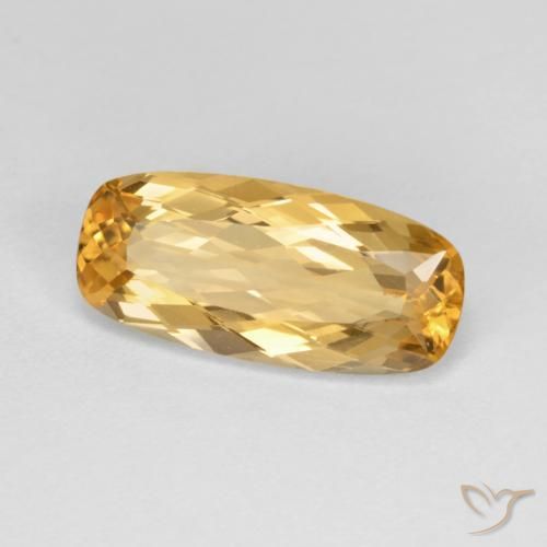 Topázio Imperial Laranja Dourada Natural 3.96ct, Almofada, VVS