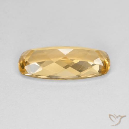 Topázio Imperial Laranja Dourada Natural 3.96ct, Almofada, VVS