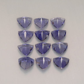 Pedras preciosas de iolita azul natural de  ct, trillion, VVS-VS