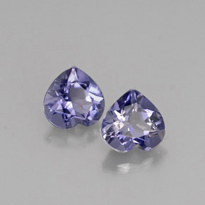 Pedras preciosas de iolita azul natural de  ct, formato de coração, VVS-VS