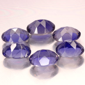 Pedras preciosas de iolita azul natural de  ct, corte oval, VS