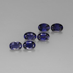 Pedras preciosas de iolita azul natural de  ct, corte oval, VS