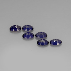 Pedras preciosas de iolita azul natural de  ct, corte oval, VS