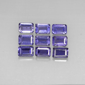 Pedras preciosas de iolita azul natural de  ct, corte esmeralda, VVS-VS