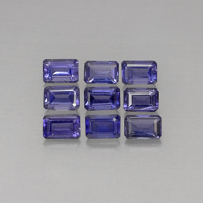 Pedras preciosas de iolita violeta natural de  ct, corte esmeralda, VVS-VS