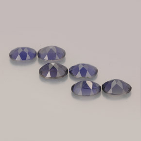 Pedras preciosas de iolita azul natural de  ct, corte oval, VS