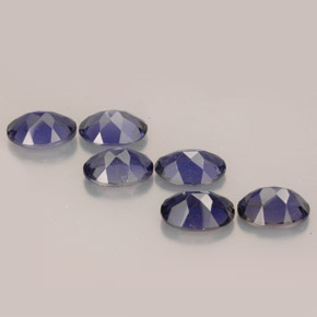 Pedras preciosas de iolita azul natural de  ct, corte oval, VS