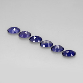 Pedras preciosas de iolita azul natural de  ct, corte oval, VVS-VS