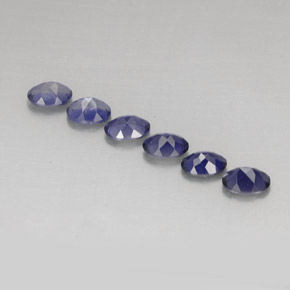 Pedras preciosas de iolita azul natural de  ct, corte oval, VVS-VS