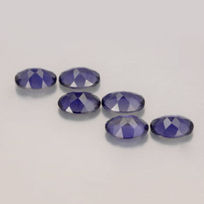 Pedras preciosas de iolita azul natural de  ct, corte oval, VS