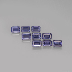 Pedras preciosas de iolita azul natural de  ct, corte esmeralda, VS