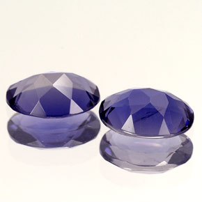 Pedras preciosas de iolita azul natural de  ct, corte oval, VS