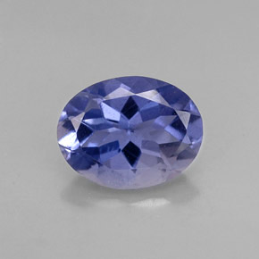 Iolita violeta natural 1,29ct, corte oval, VS