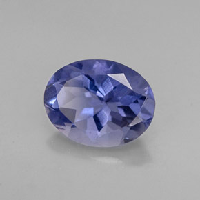 Iolita violeta natural 1,29ct, corte oval, VS