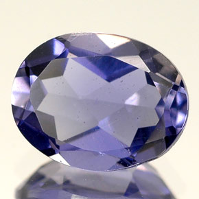 Iolita azul natural 1,59ct, corte oval, VS