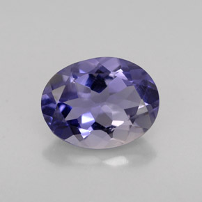 Iolita azul natural 1,39ct, corte oval, VS