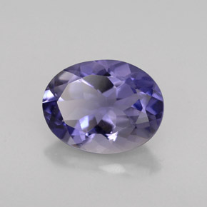 Iolita azul natural 1,39ct, corte oval, VS
