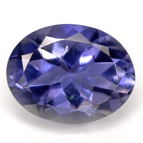 Iolita azul natural 1,39ct, corte oval, VS