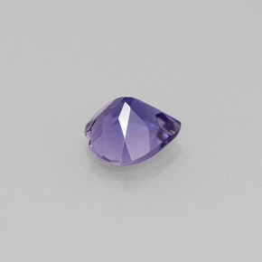 Iolita violeta natural 0,58ct, formato de coração, VS