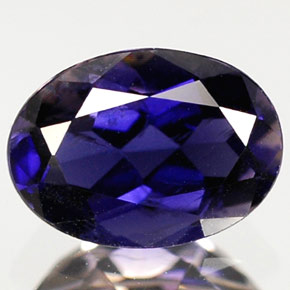 Iolita azul natural 0,58ct, corte oval, VS