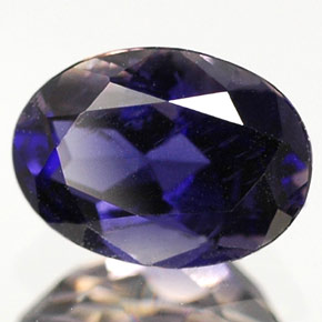 Iolita azul natural 0,58ct, corte oval, VS