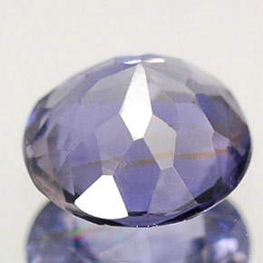 Iolita azul natural 0,36ct, corte redondo, VS