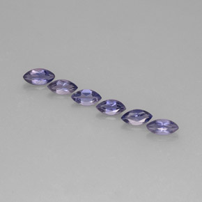 Pedras preciosas de iolita azul natural de  ct, marquise, VS