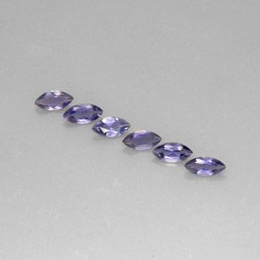 Pedras preciosas de iolita azul natural de  ct, marquise, VS