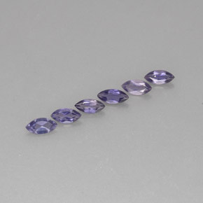 Pedras preciosas de iolita azul natural de  ct, marquise, VS