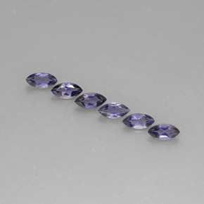 Pedras preciosas de iolita azul natural de  ct, marquise, VS