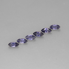 Pedras preciosas de iolita azul natural de  ct, marquise, VS