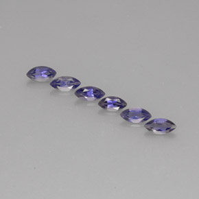 Pedras preciosas de iolita azul natural de  ct, marquise, VS