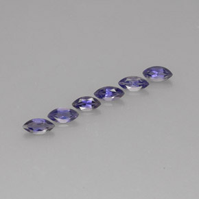 Pedras preciosas de iolita azul natural de  ct, marquise, VS