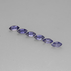 Pedras preciosas de iolita azul natural de  ct, marquise, VS