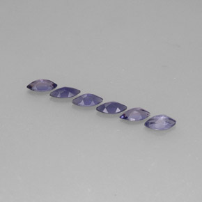Pedras preciosas de iolita azul natural de  ct, marquise, VS