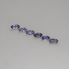 Pedras preciosas de iolita azul natural de  ct, marquise, VS