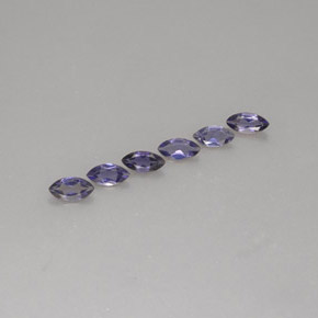 Pedras preciosas de iolita azul natural de  ct, marquise, VS
