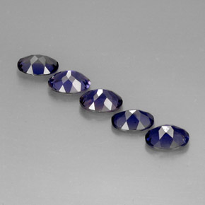 Pedras preciosas de iolita azul natural de  ct, corte oval, VS