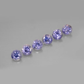 Pedras preciosas de iolita violeta natural de  ct, corte redondo, VS