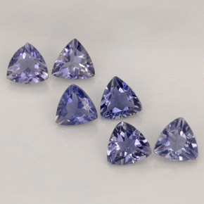 Pedras preciosas de iolita azul natural de  ct, trillion, VS