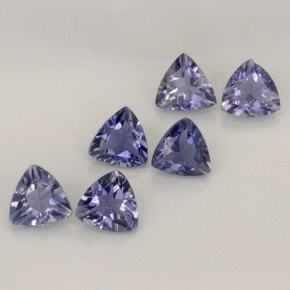 Pedras preciosas de iolita azul natural de  ct, trillion, VS