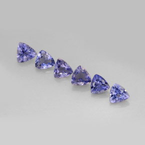 Pedras preciosas de iolita azul violeta natural de  ct, trillion, VS