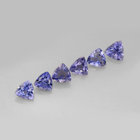 Pedras preciosas de iolita azul violeta natural de  ct, trillion, VS