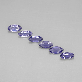 Pedras preciosas de iolita azul natural de  ct, marquise, VVS-VS