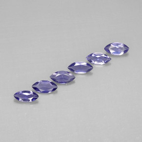 Pedras preciosas de iolita azul natural de  ct, marquise, VVS-VS